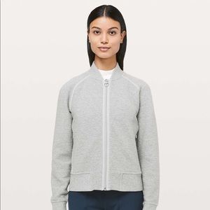 Grey Lululemon “On Repeat” Bomber Jacket